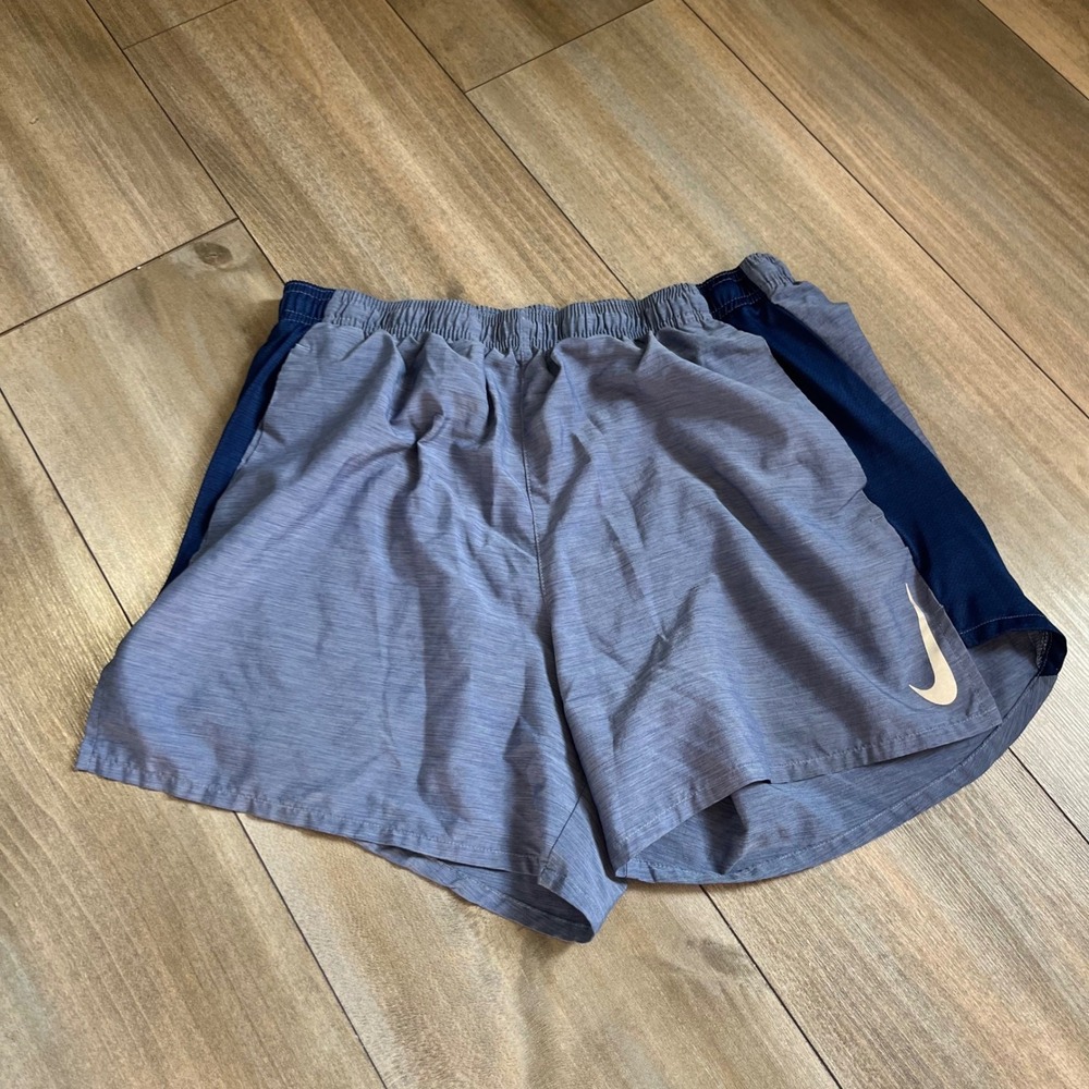 Nike Dri-FIT Mens Running Shorts Blue Heathered Medium Athletic bin G-32‎